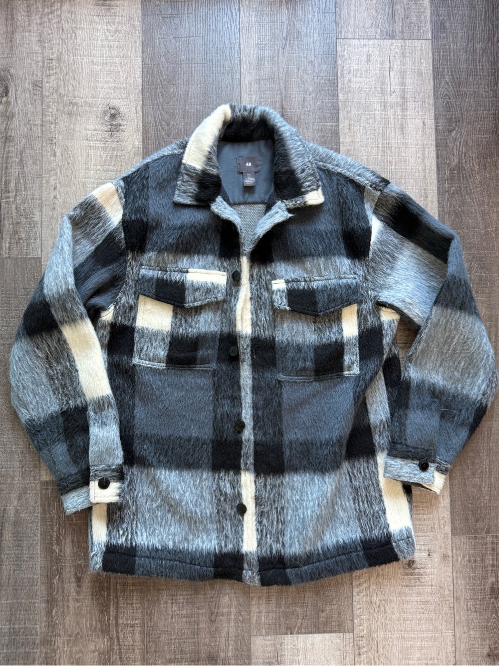 Plaid Button-Up Shacket Jacket